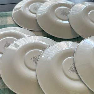 Corelle Milk Glass Desert Plates 7 Pieces